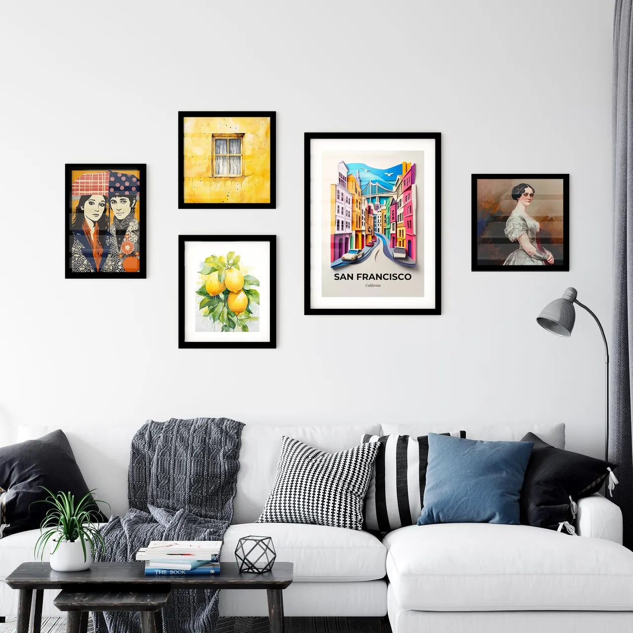 Vivid San Francisco, California, Premium Framed Prints