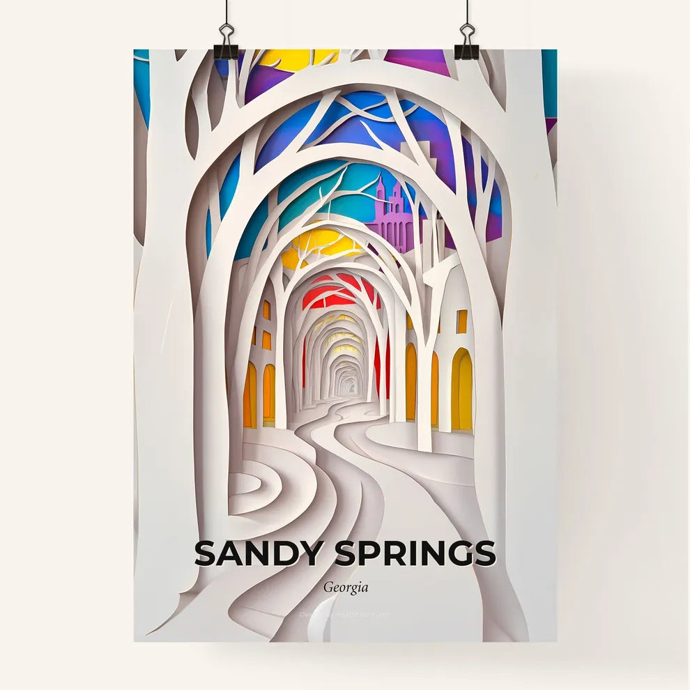 Vivid Sandy Springs, Georgia, Colorful Poster