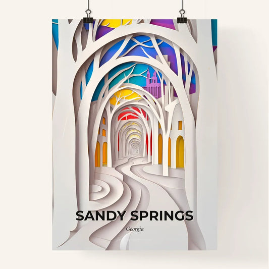 Vivid Sandy Springs, Georgia, Colorful Poster