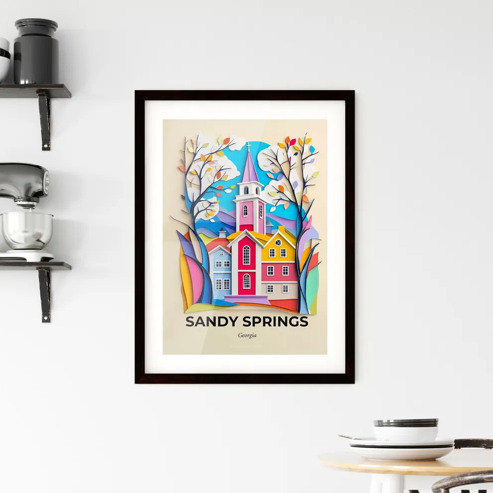 Vivid Sandy Springs, Georgia, Framed Wall Art