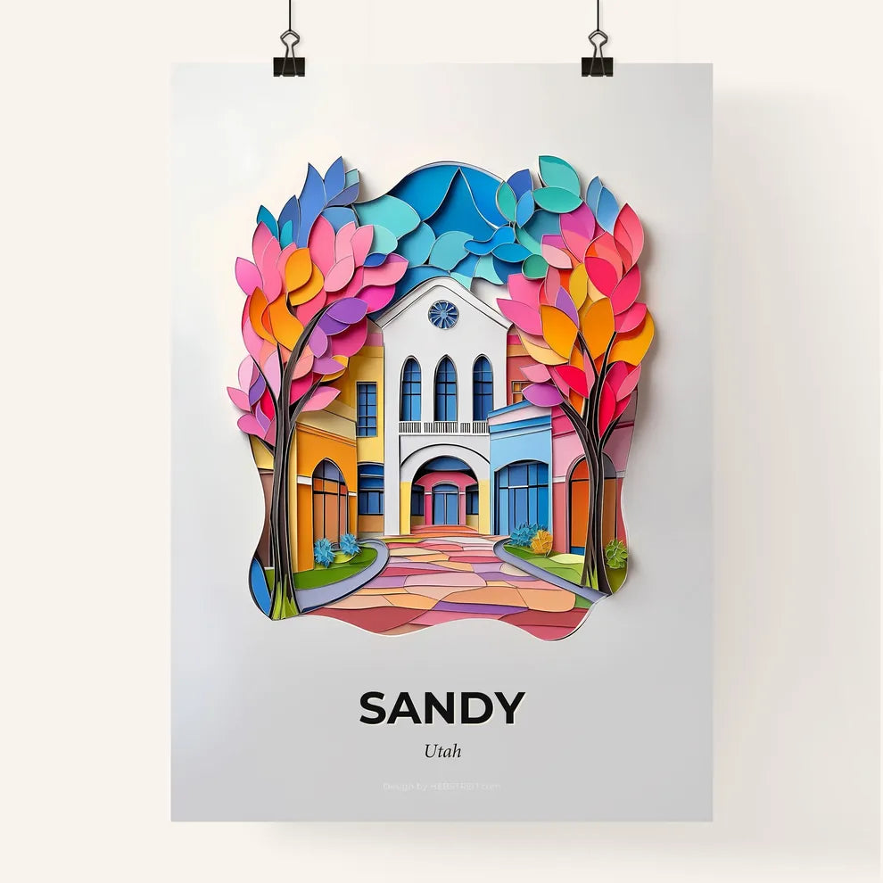Vivid Sandy, Utah, Colorful Poster