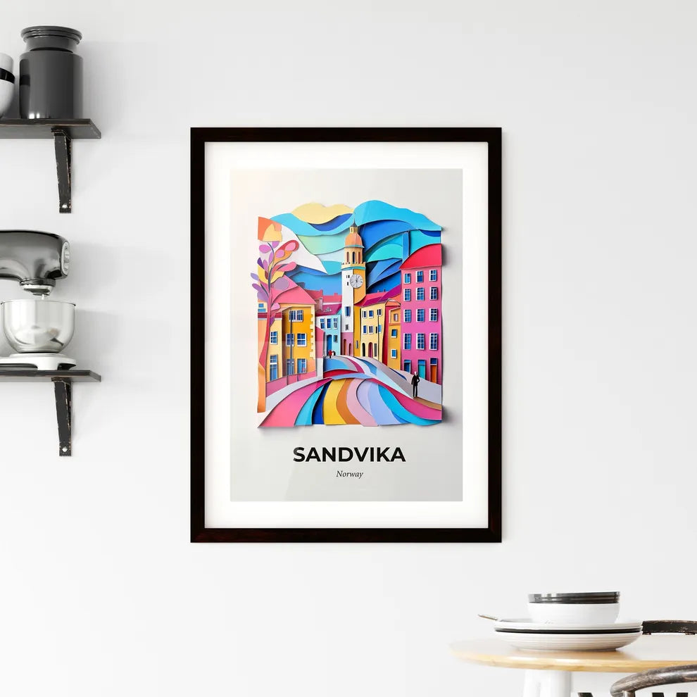 Vivid Sandvika, Norway, Framed Wall Art
