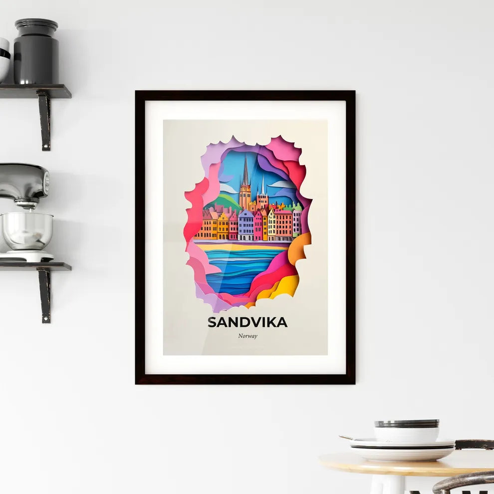 Vivid Sandvika, Norway, Framed Wall Art