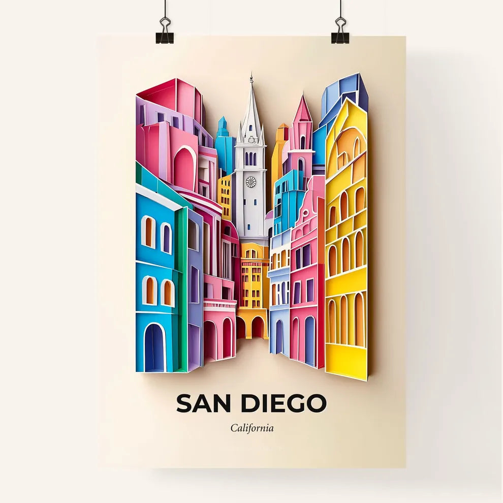 Vivid San Diego, California, Colorful Poster