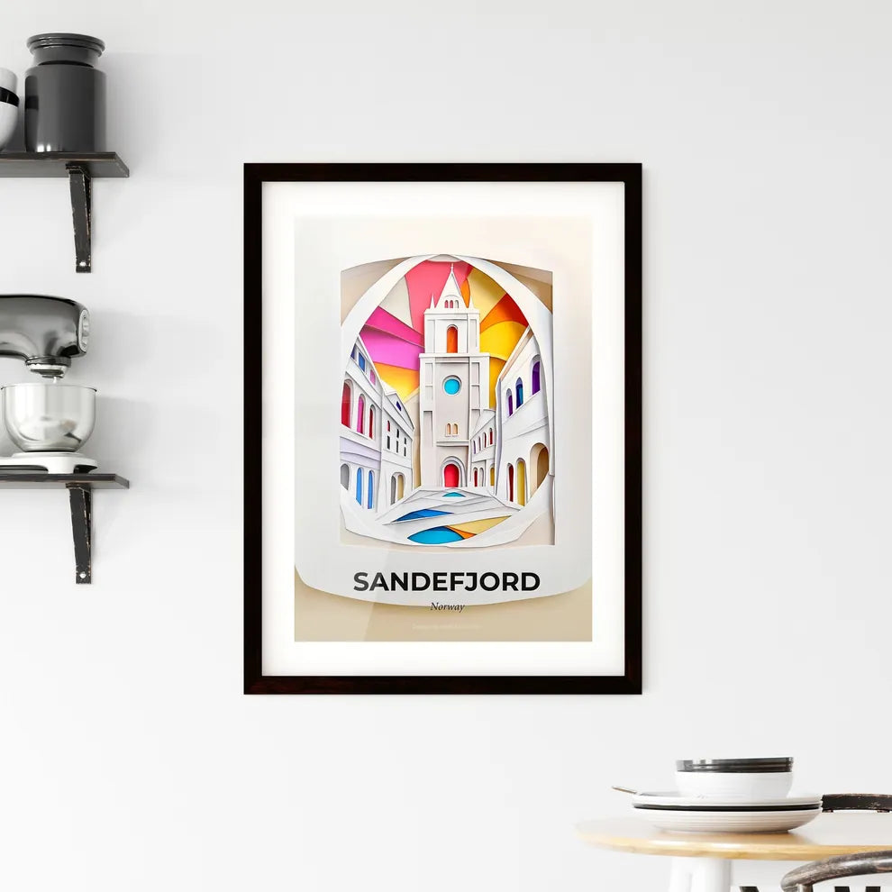 Vivid Sandefjord, Norway, Framed Wall Art