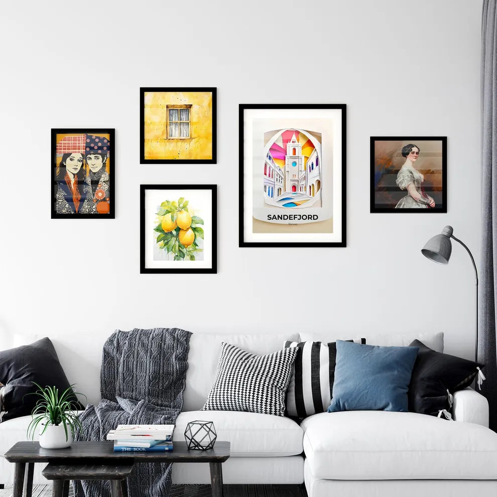 Vivid Sandefjord, Norway, Premium Framed Prints