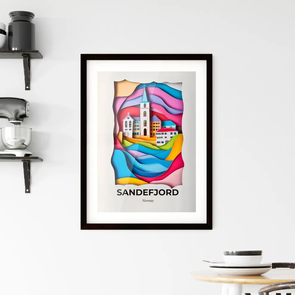 Vivid Sandefjord, Norway, Framed Wall Art
