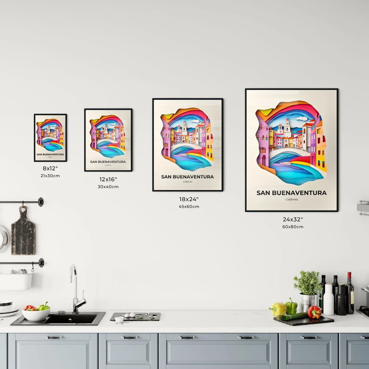 Vivid San Buenaventura, California, Kitchen Art