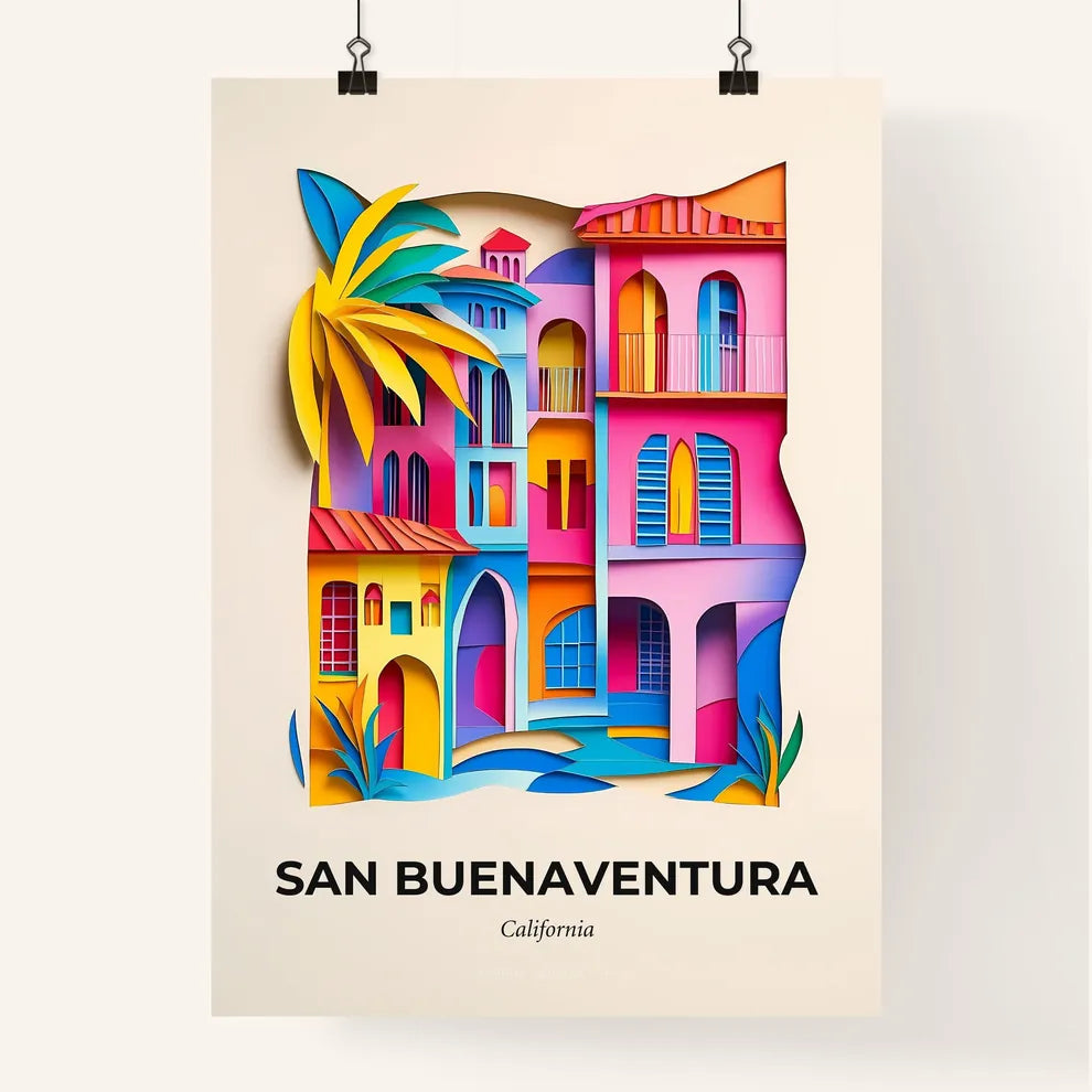 Vivid San Buenaventura, California, Colorful Poster