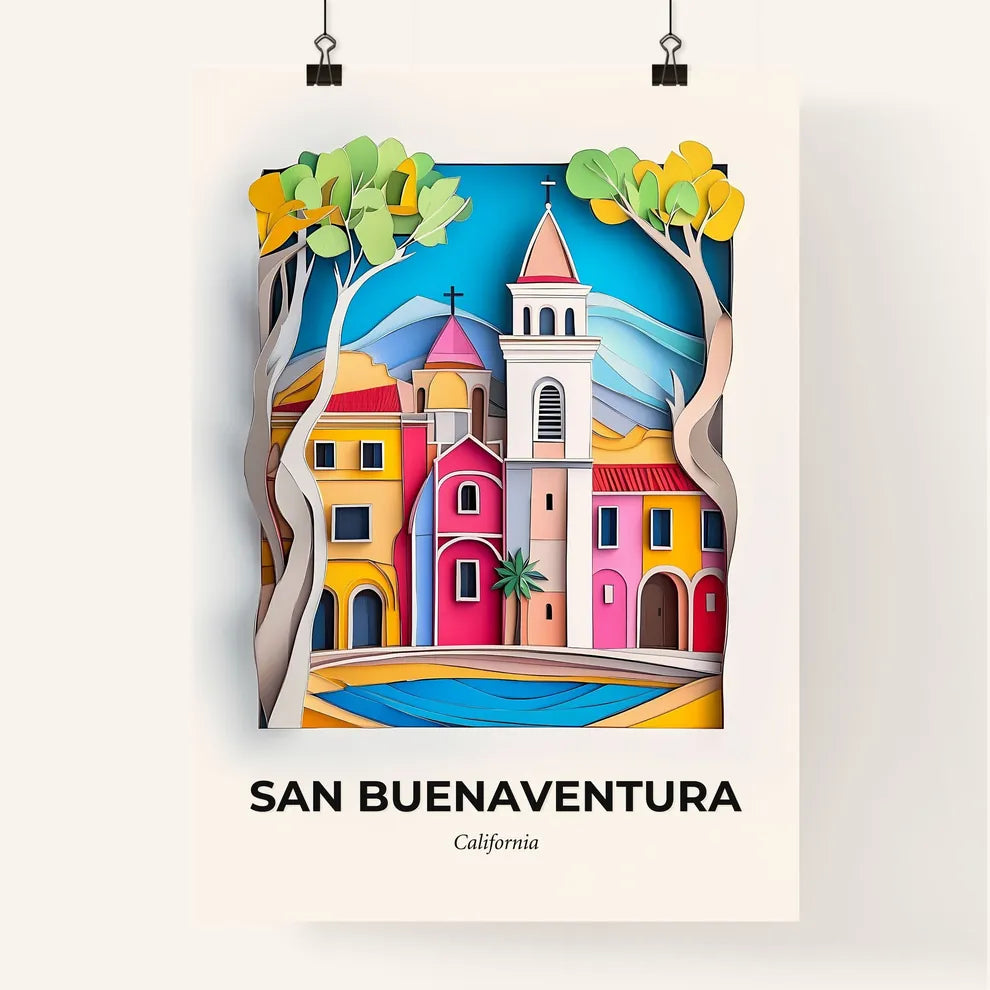 Vivid San Buenaventura, California, Colorful Poster
