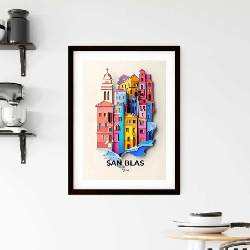 Vivid San Blas, Spain, Framed Wall Art