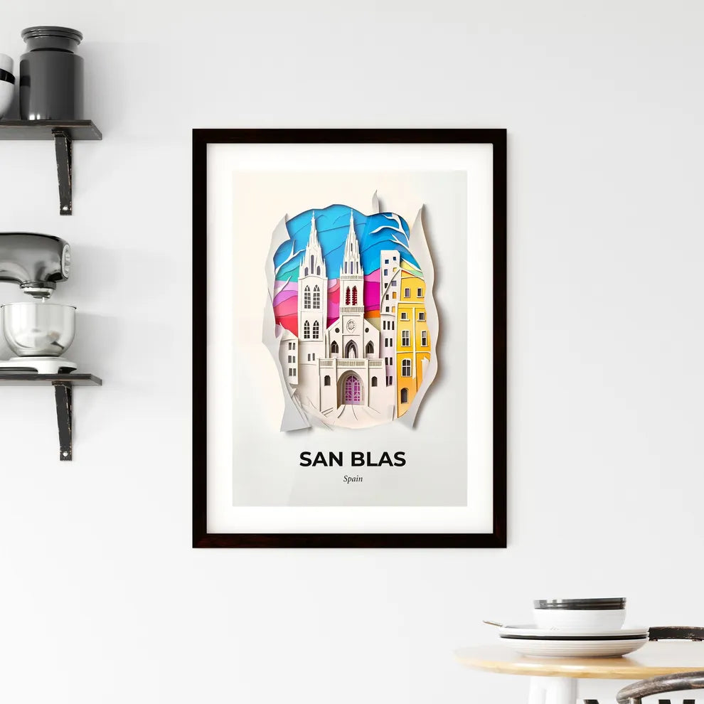 Vivid San Blas, Spain, Framed Wall Art