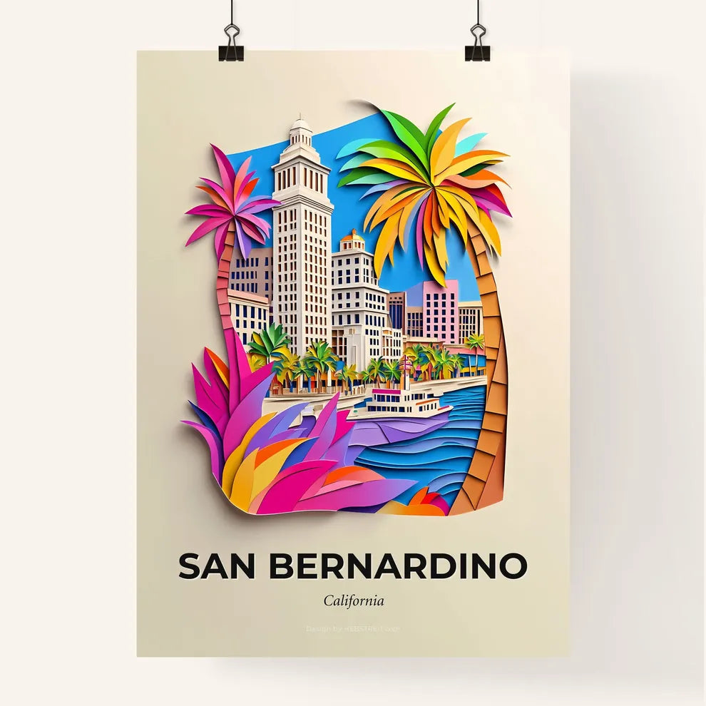 Vivid San Bernardino, California, Colorful Poster