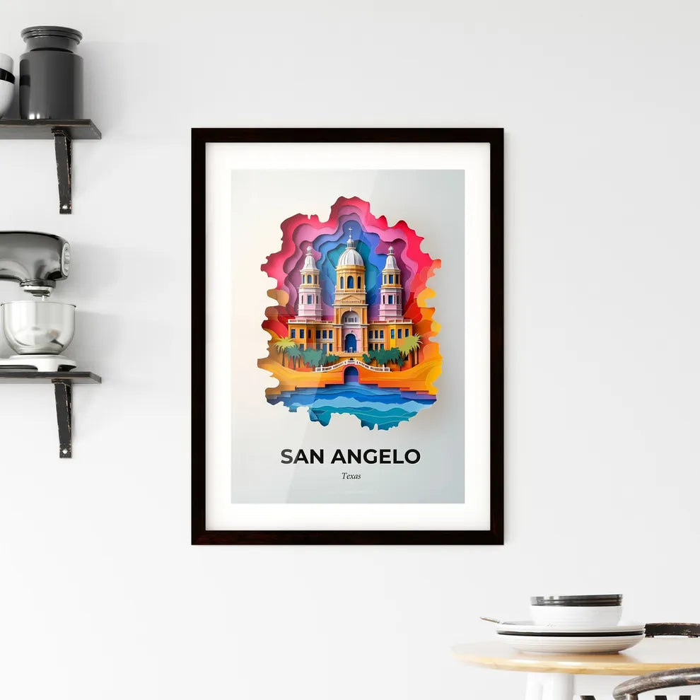 Vivid San Angelo, Texas, Framed Wall Art