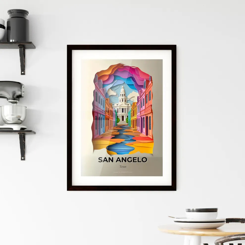 Vivid San Angelo, Texas, Framed Wall Art