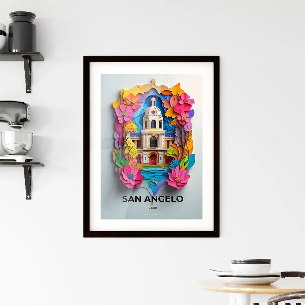 Vivid San Angelo, Texas, Framed Wall Art