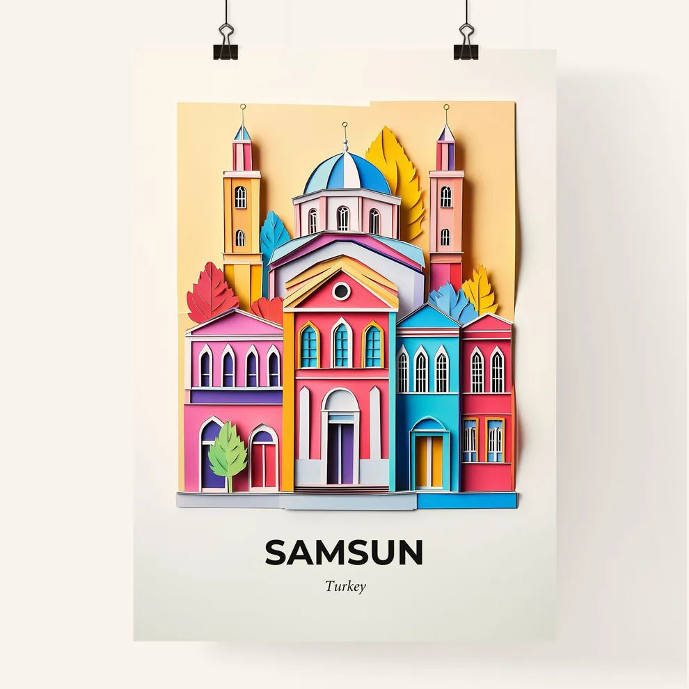 Vivid Samsun, Turkey, Colorful Poster