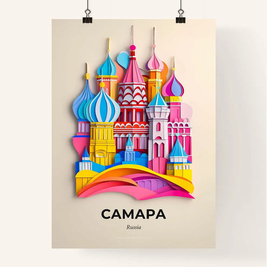 Vivid Samara, Russia, Colorful Poster