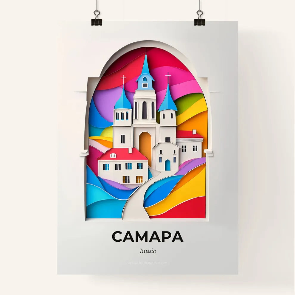 Vivid Samara, Russia, Colorful Poster
