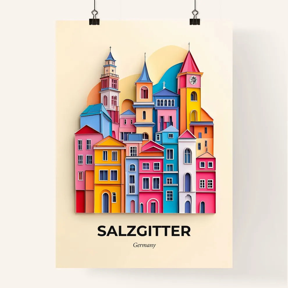 Vivid Salzgitter, Germany, Colorful Poster