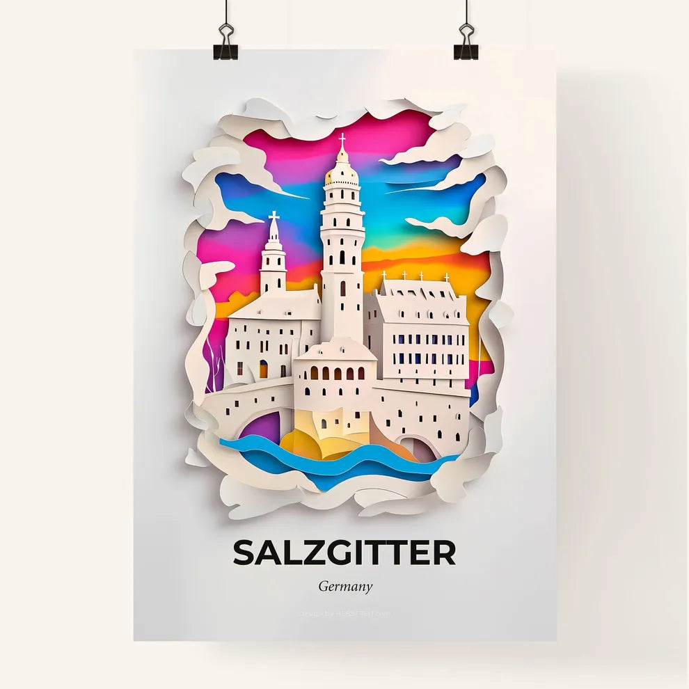Vivid Salzgitter, Germany, Colorful Poster