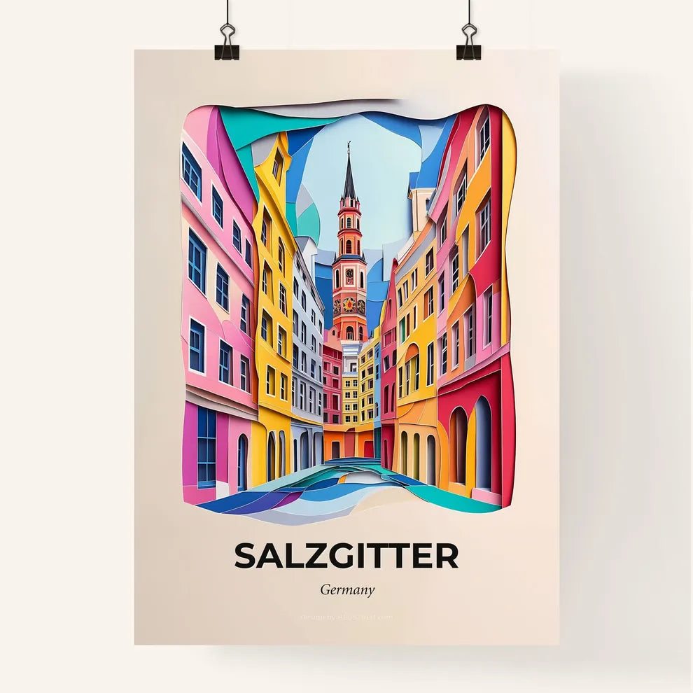 Vivid Salzgitter, Germany, Colorful Poster