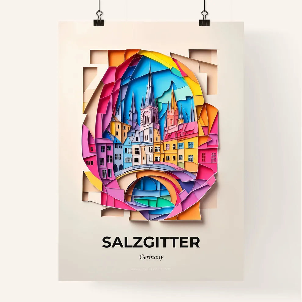 Vivid Salzgitter, Germany, Colorful Poster