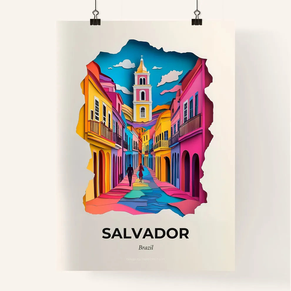 Vivid Salvador, Brazil, Colorful Poster