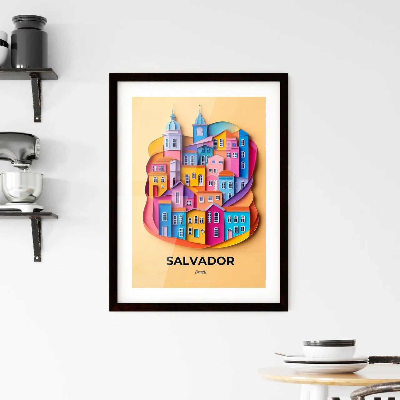 Vivid Salvador, Brazil, Framed Wall Art