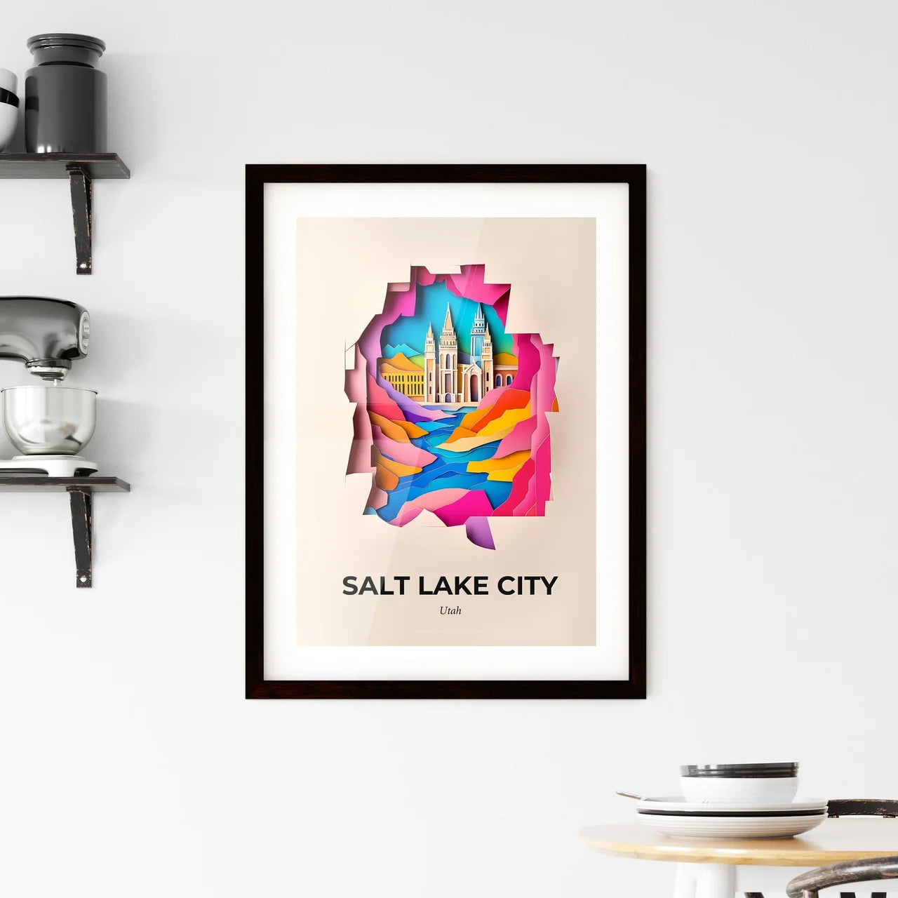 Vivid Salt Lake City, Utah, Framed Wall Art