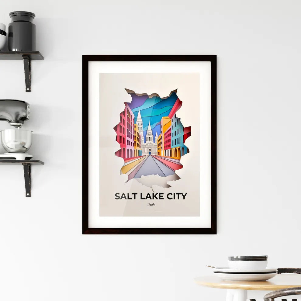 Vivid Salt Lake City, Utah, Framed Wall Art