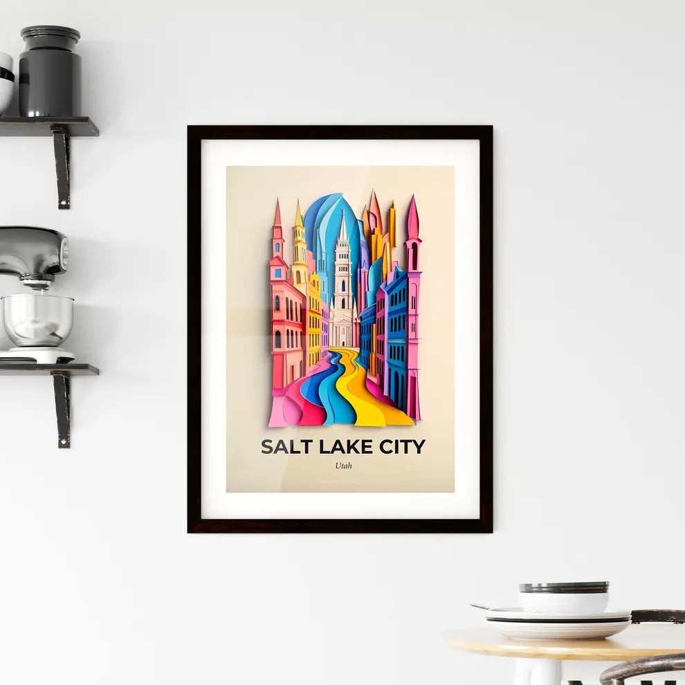Vivid Salt Lake City, Utah, Framed Wall Art