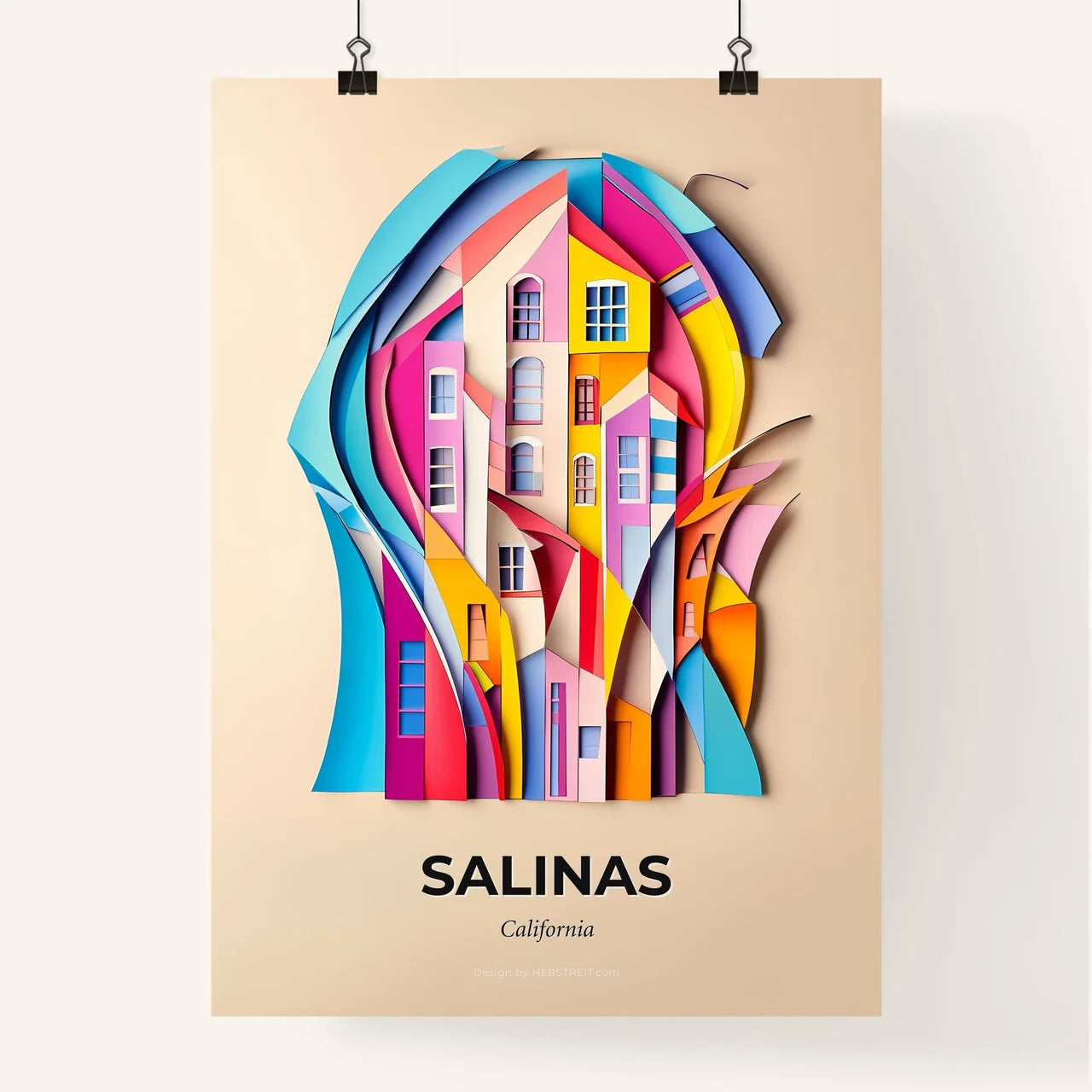 Vivid Salinas, California, Colorful Poster