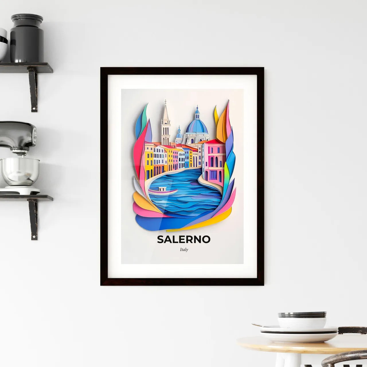 Vivid Salerno, Italy, Framed Wall Art