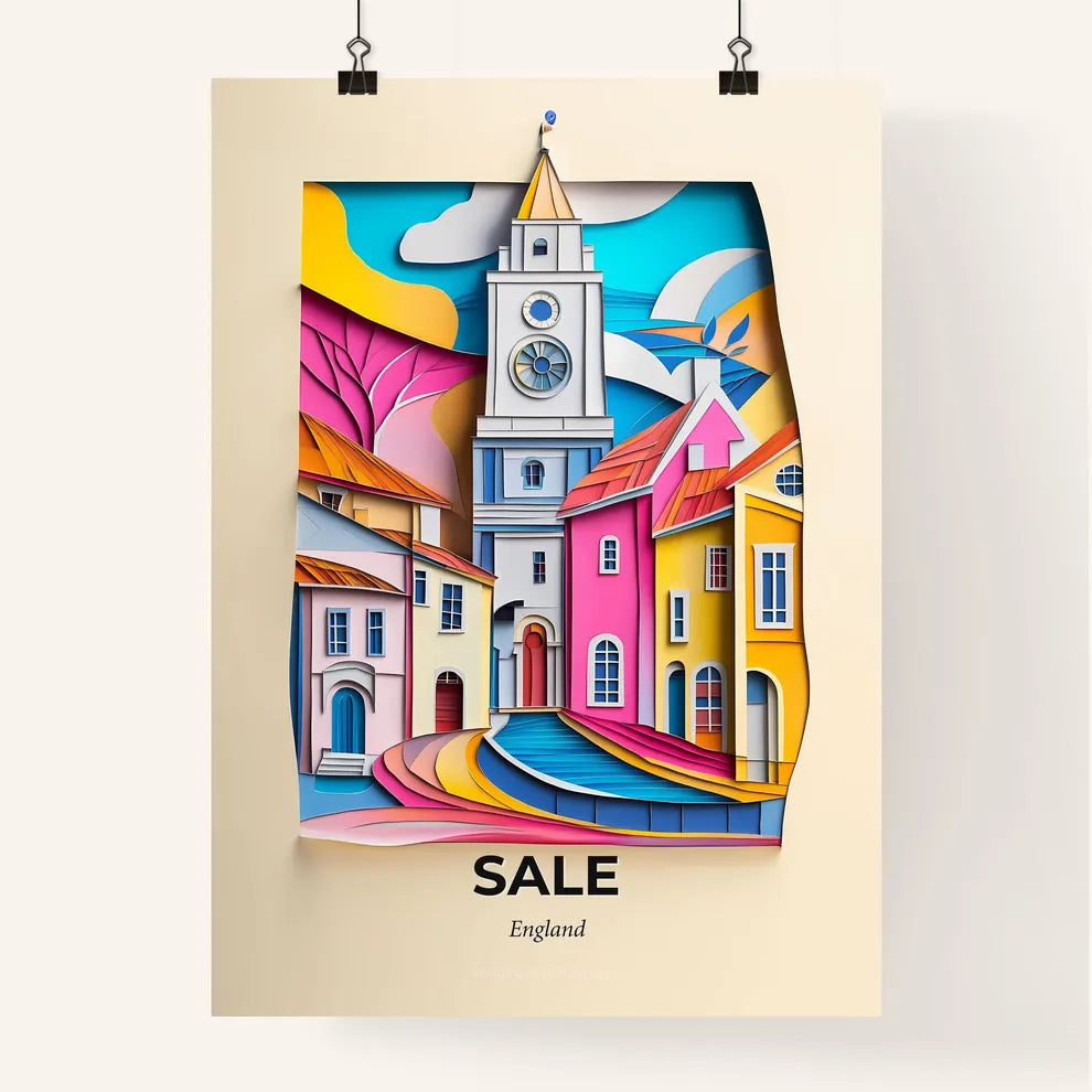 Vivid Sale, England, Colorful Poster
