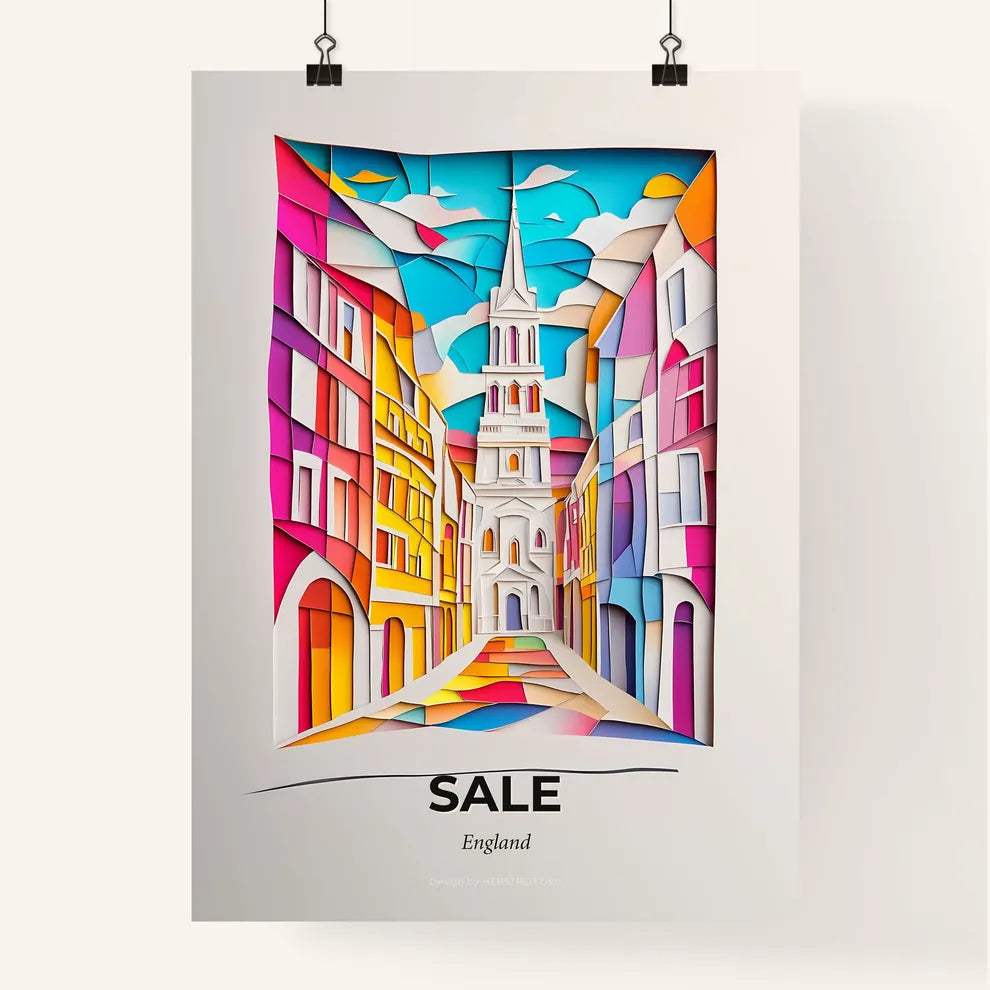 Vivid Sale, England, Colorful Poster