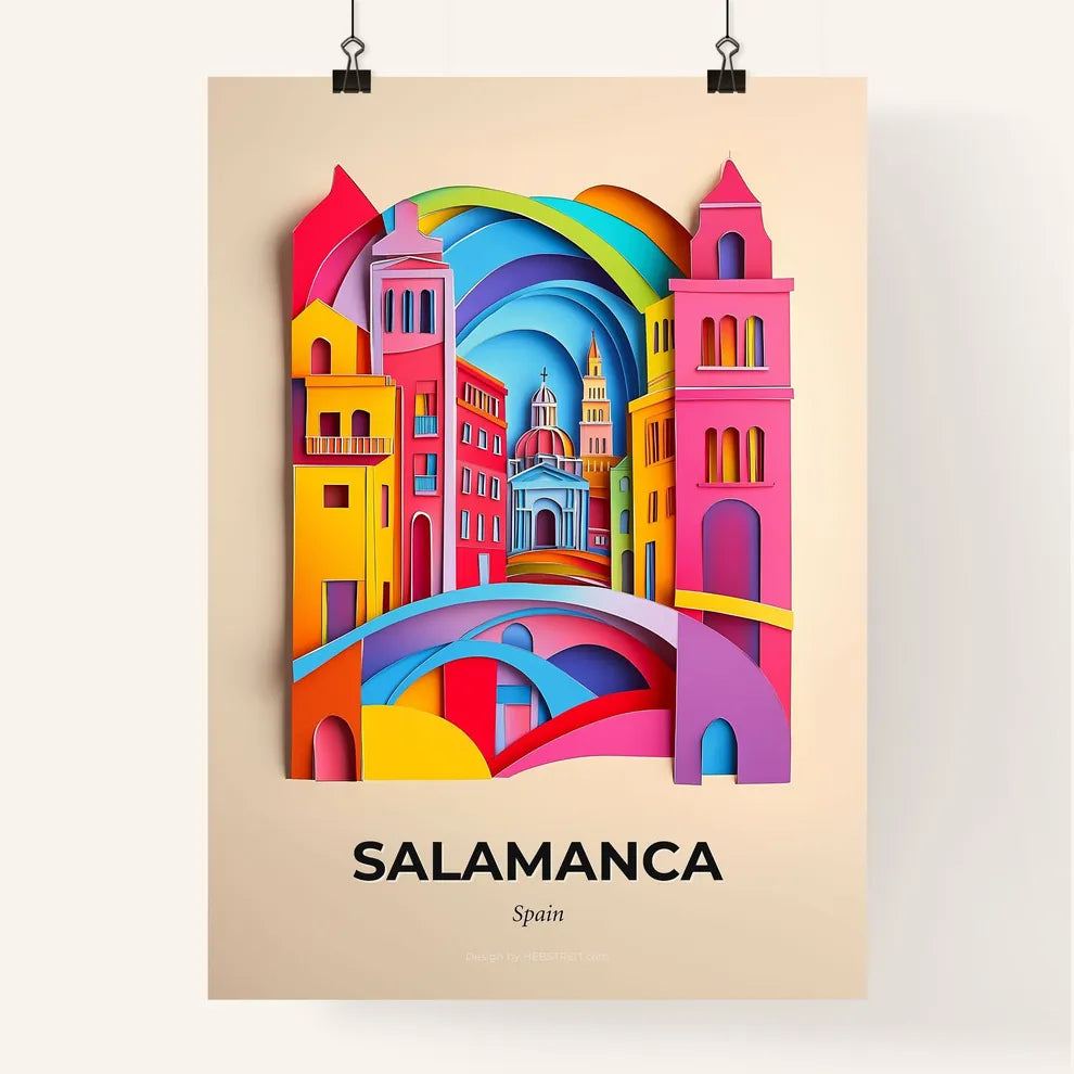 Vivid Salamanca, Spain, Colorful Poster
