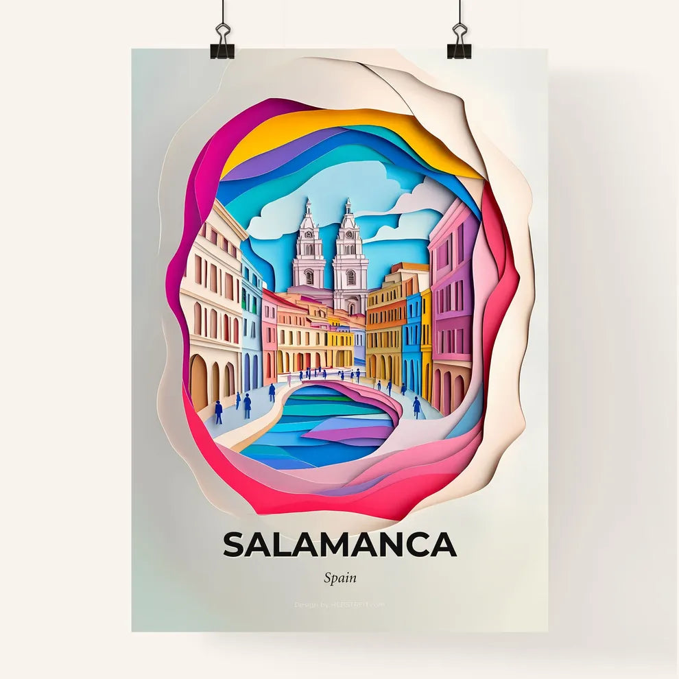 Vivid Salamanca, Spain, Colorful Poster