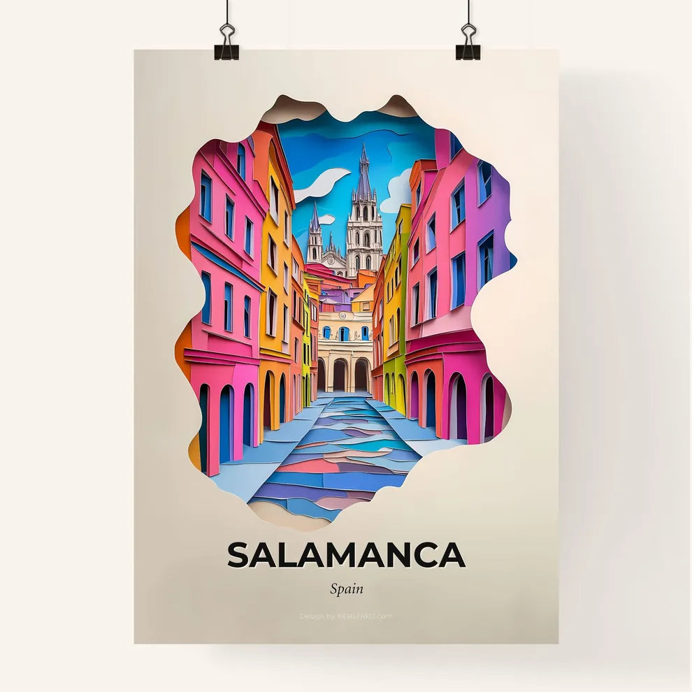 Vivid Salamanca, Spain, Colorful Poster
