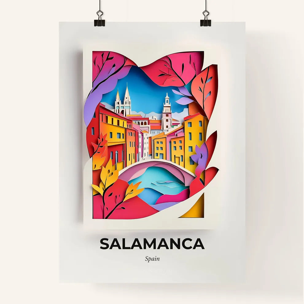 Vivid Salamanca, Spain, Colorful Poster