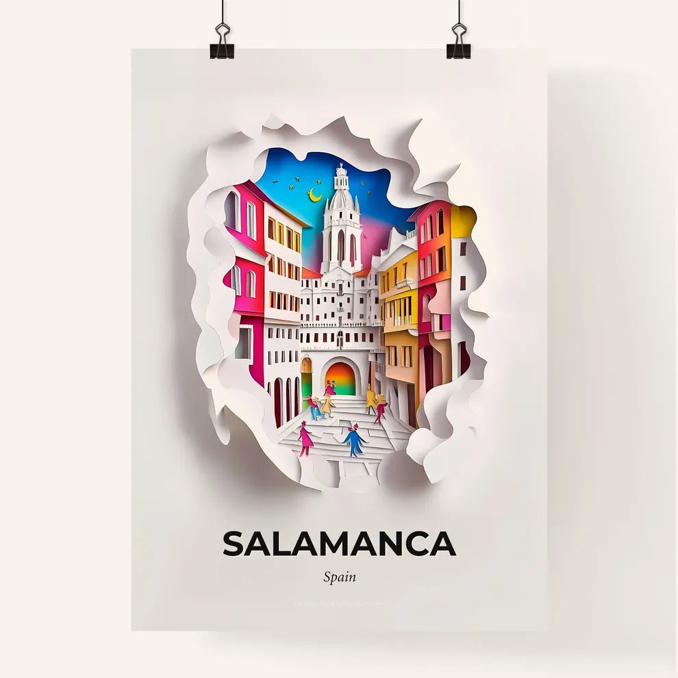Vivid Salamanca, Spain, Colorful Poster