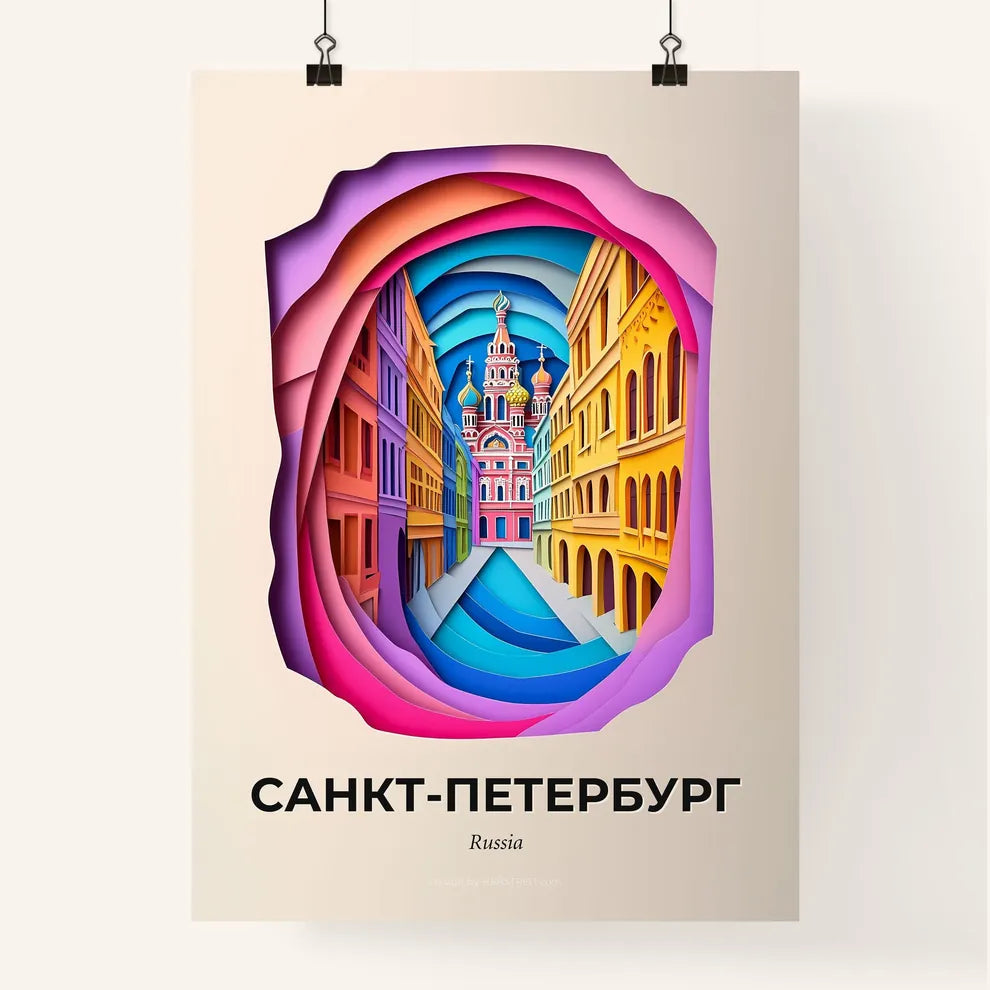 Vivid Saint Petersburg, Russia, Colorful Poster