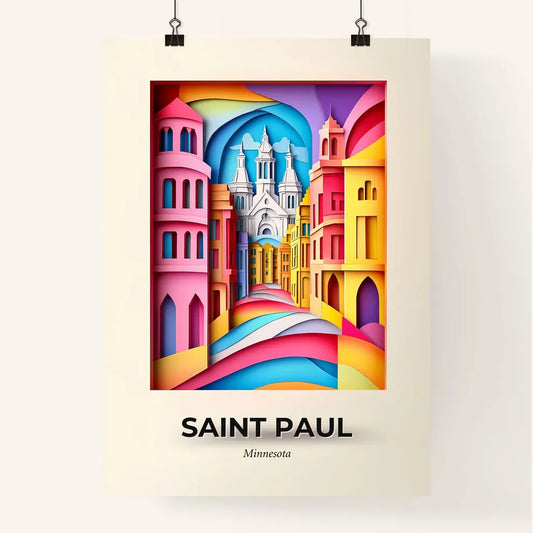 Vivid Saint Paul, Minnesota, Colorful Poster
