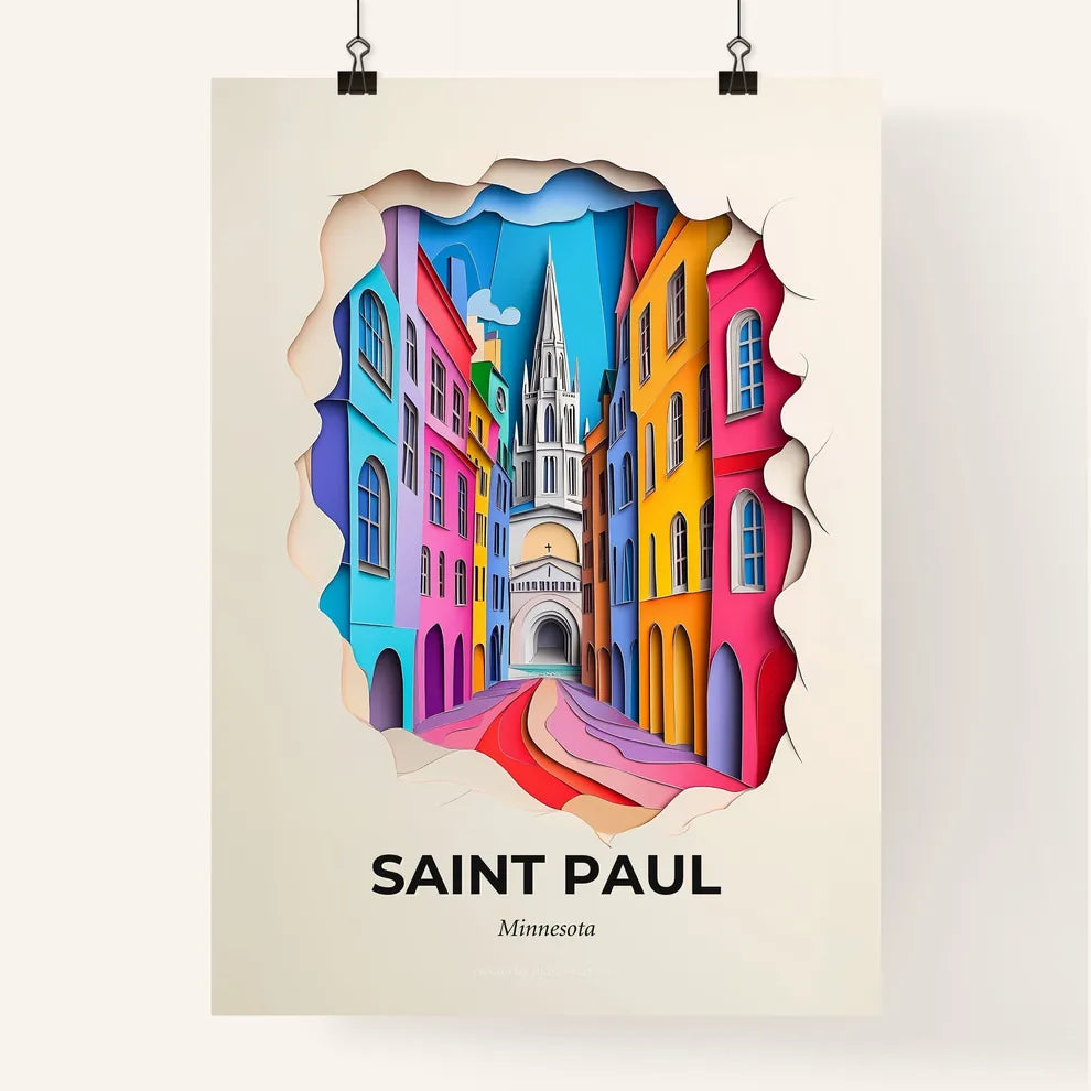 Vivid Saint Paul, Minnesota, Colorful Poster