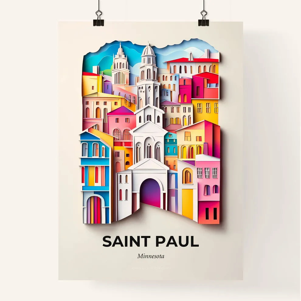Vivid Saint Paul, Minnesota, Colorful Poster