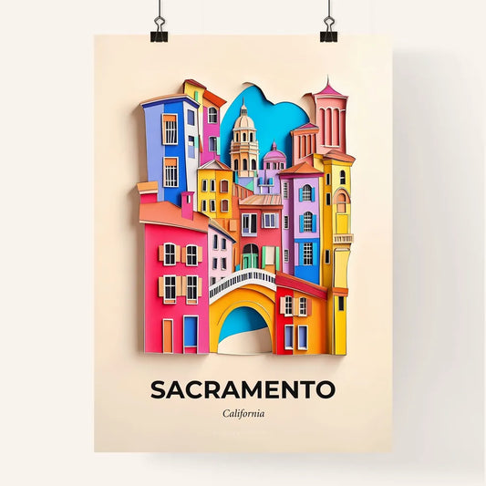 Vivid Sacramento, California, Colorful Poster