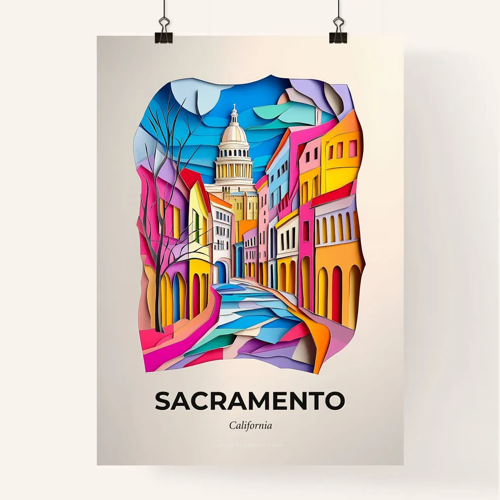 Vivid Sacramento, California, Colorful Poster