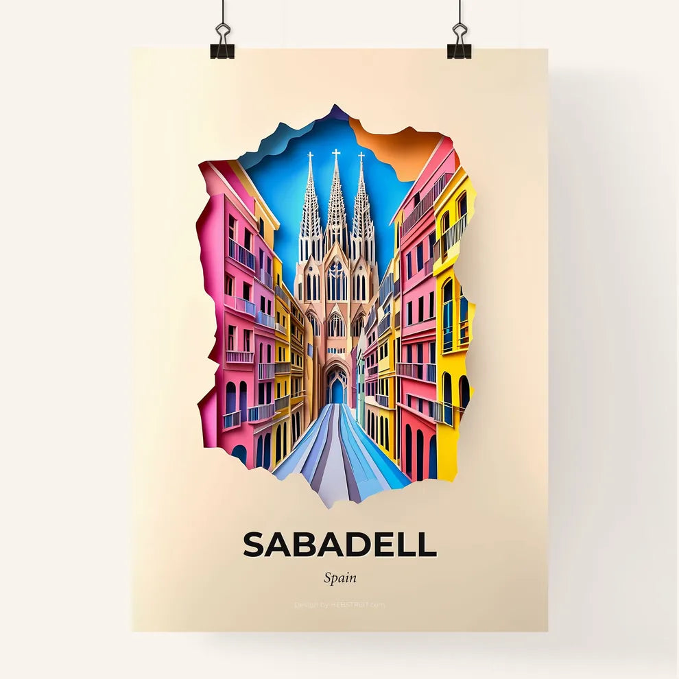 Vivid Sabadell, Spain, Colorful Poster