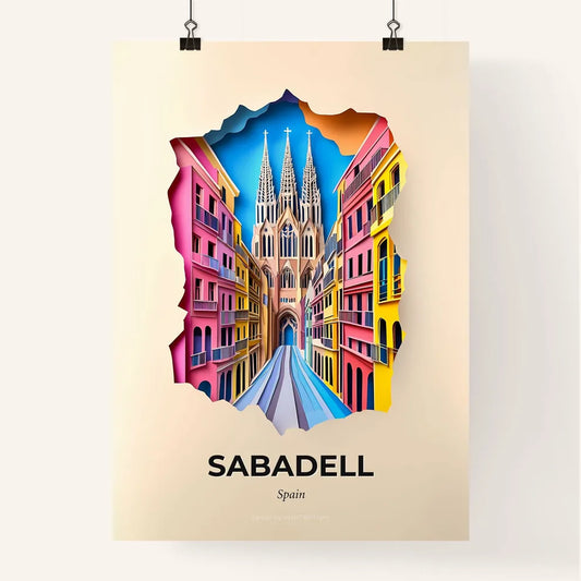 Vivid Sabadell, Spain, Colorful Poster