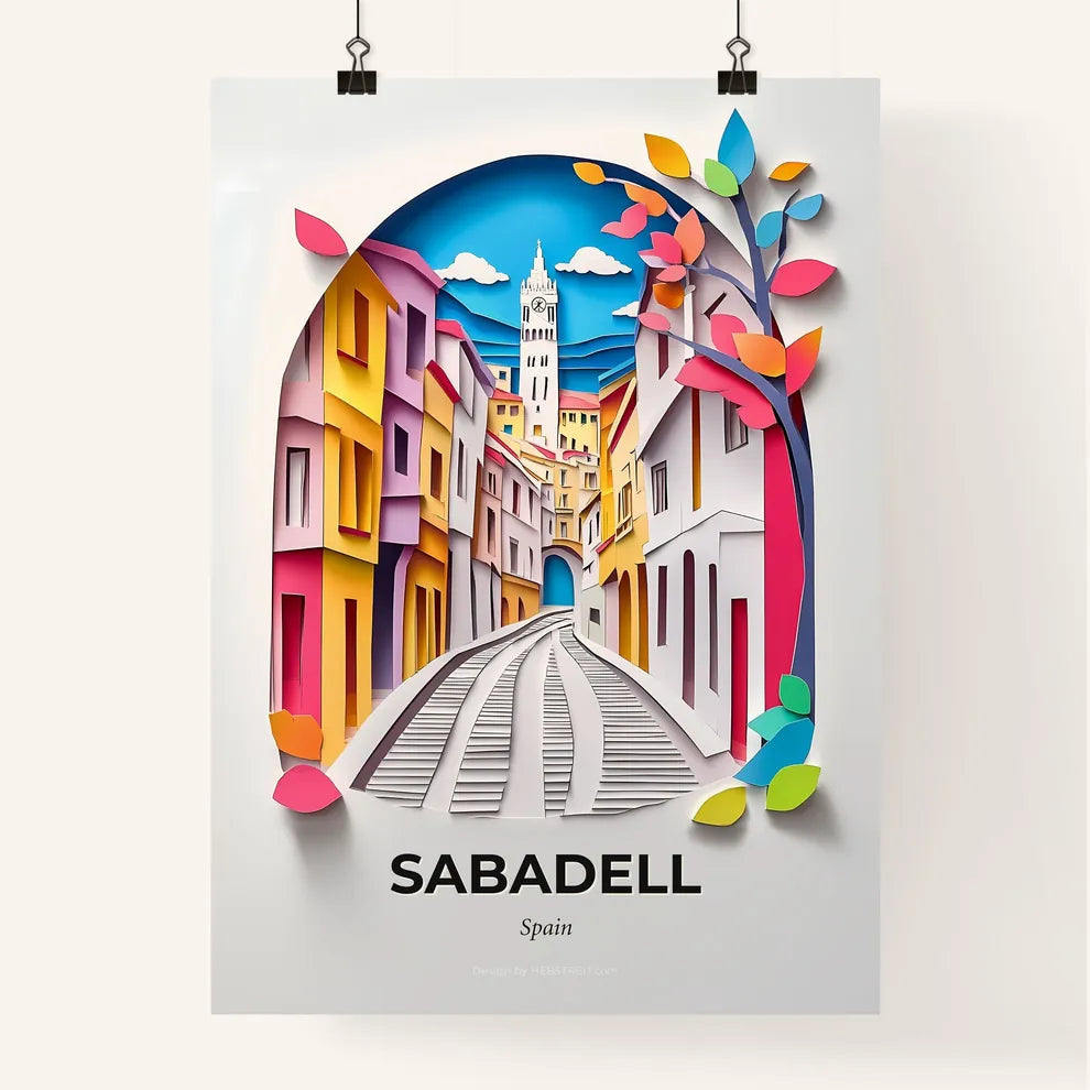 Vivid Sabadell, Spain, Colorful Poster